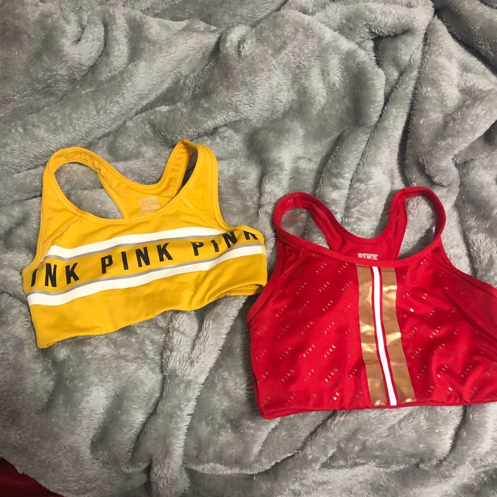 2 VS Pink sports bras